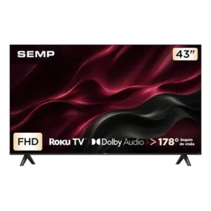 Smart Tv Semp 43 Polegadas Led Full Hd S42r Roku Tv Wi-Fi Dolby Audio Brilho Até 240 Nits 43s42r