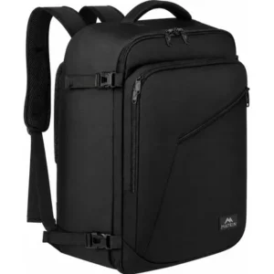 Mochila Viagem Masculina 40L Grande Impermeável Reforçada para Avião Item Pessoal Suporta até 10kg MATEIN 1159 Preto