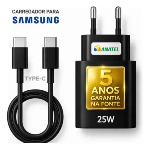Carregador Super Rápido 25w Para Samsung Galaxy S24 S23 S22 S21 S20 Fe Ultra Motorola M22 M31 M32 M62 M63 M64 G15 Xiaomi