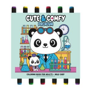 Cute & Comfy Coloring Book for Adults - Premium - Livro de Colorir Adulto